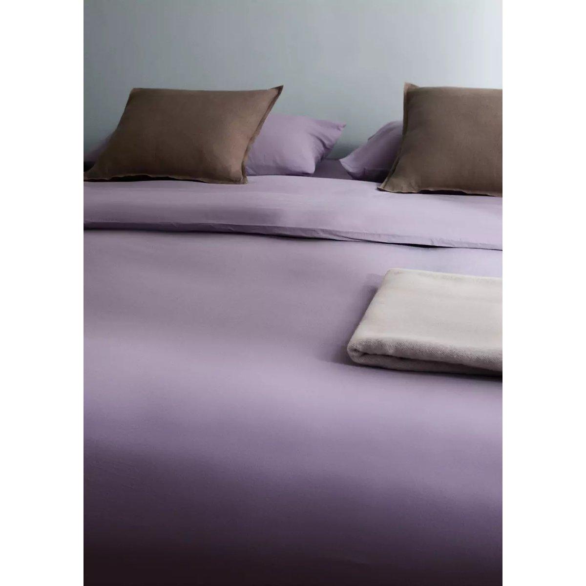 Housse de couette coton garment-dyed Lit 90 cm violet clair/pastel, MANGO HOME