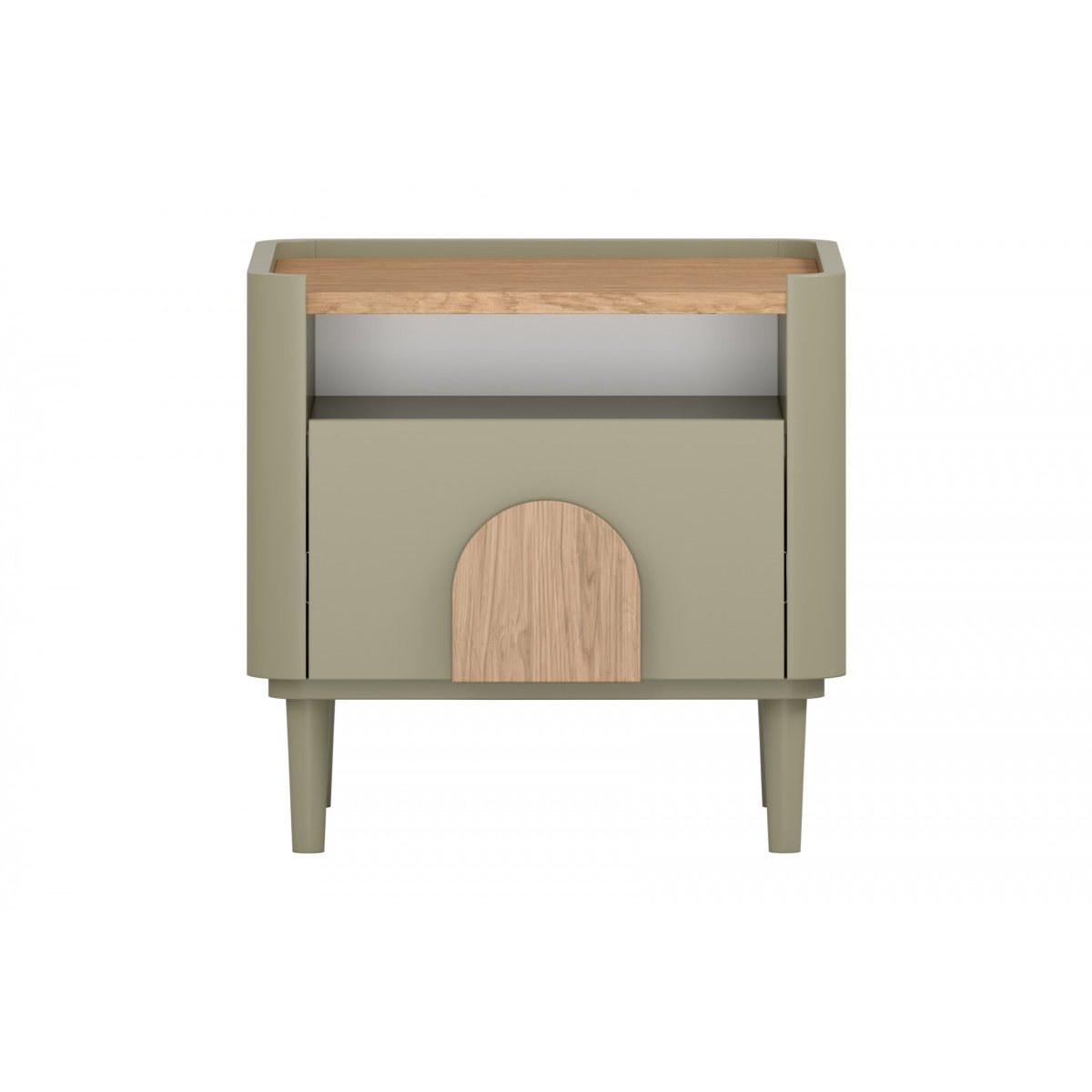 Lot de 2 tables de chevet , ENYRA vert, BOBOCHIC