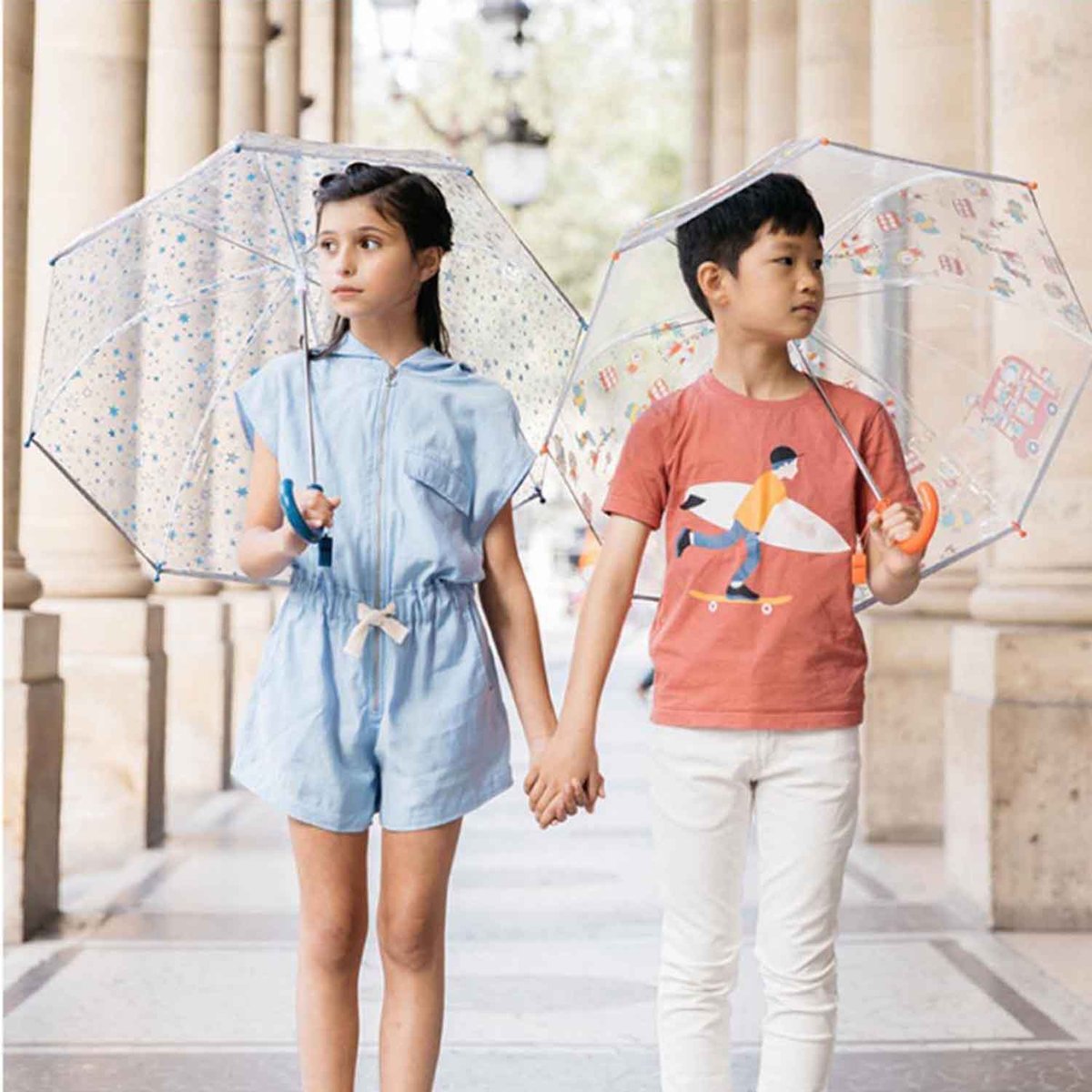Parapluie transparent, Étoiles Bleu étoiles, SMATI