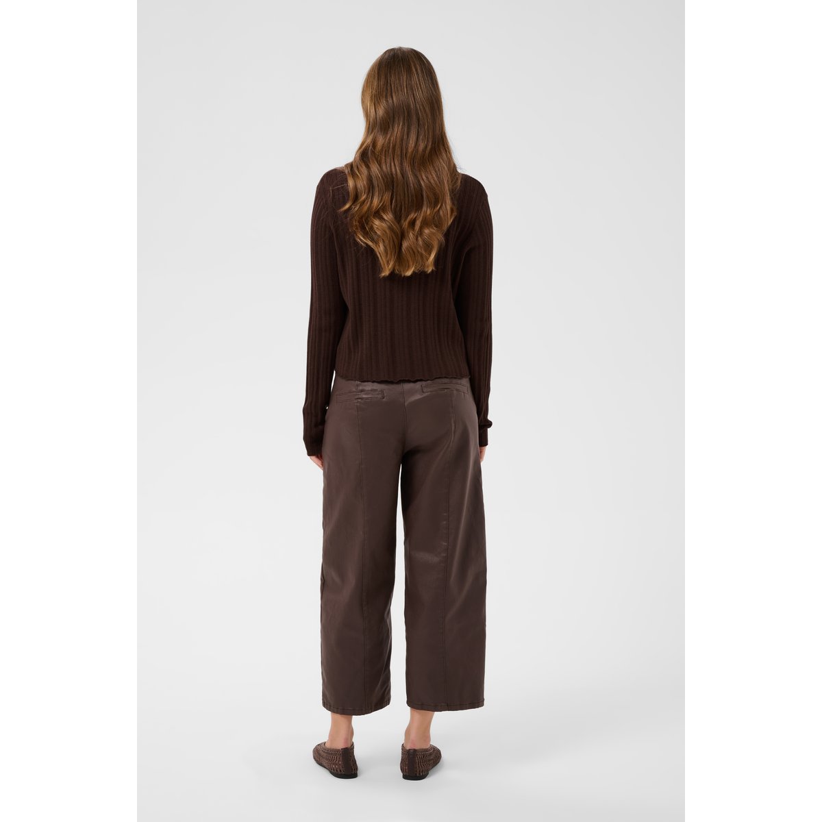 Cardigan à tricot marron java, CREAM
