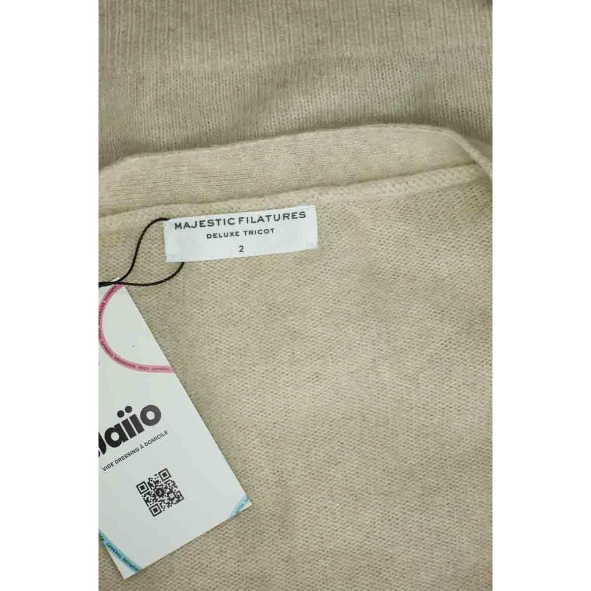 Cardigan - Très Bon État beige, MAJESTIC FILATURES
