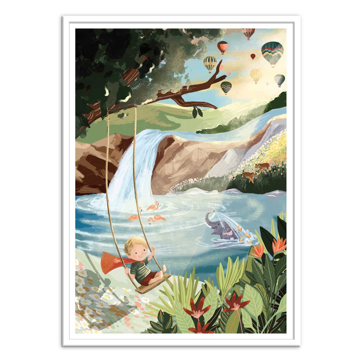 Affiche d'art - Swingset Dreams - Goed Blauw affiche d'art, WALL EDITIONS