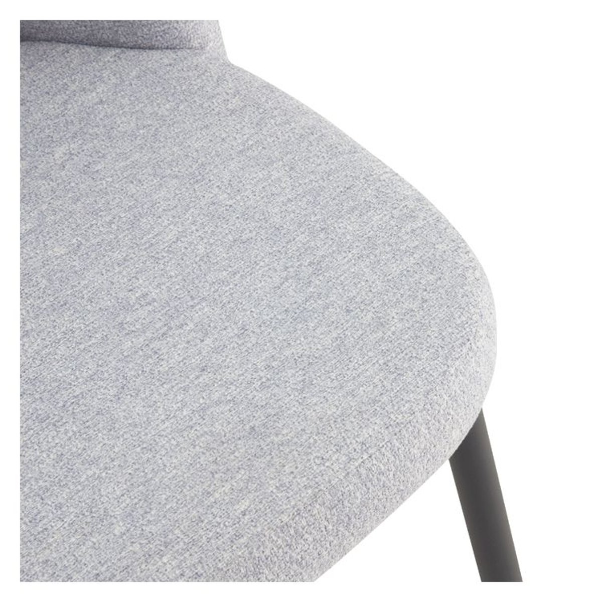 Lot de 2 chaises en tissu et pieds en métal - ROSY gris chiné, MAISON PAVANE
