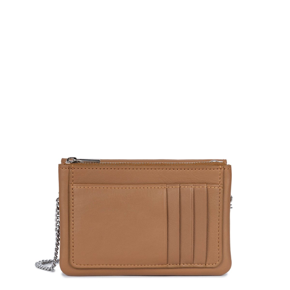 Petit double pochette SOFT PM camel, LANCASTER