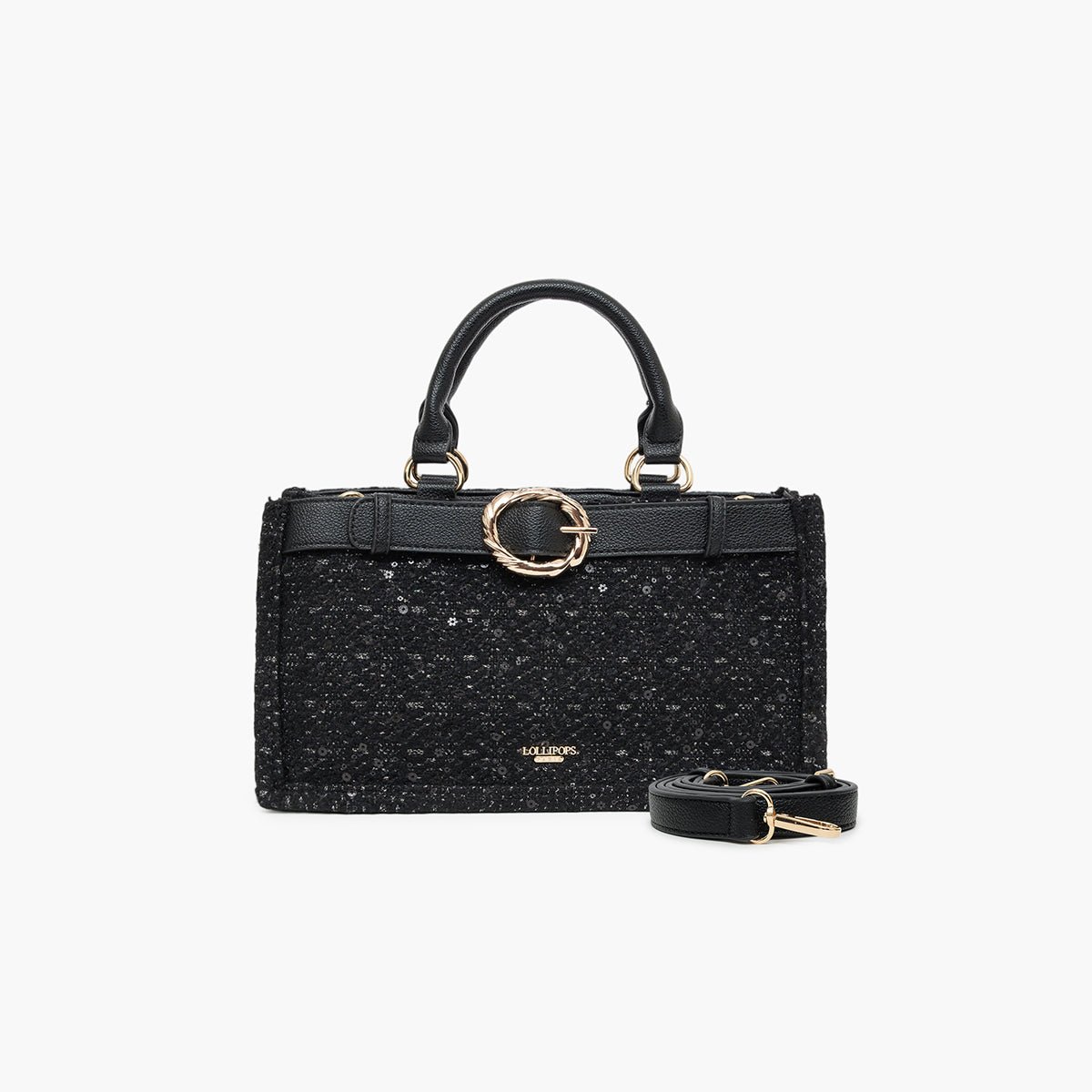 Sac shopper Toundra noir,doré, LOLLIPOPS