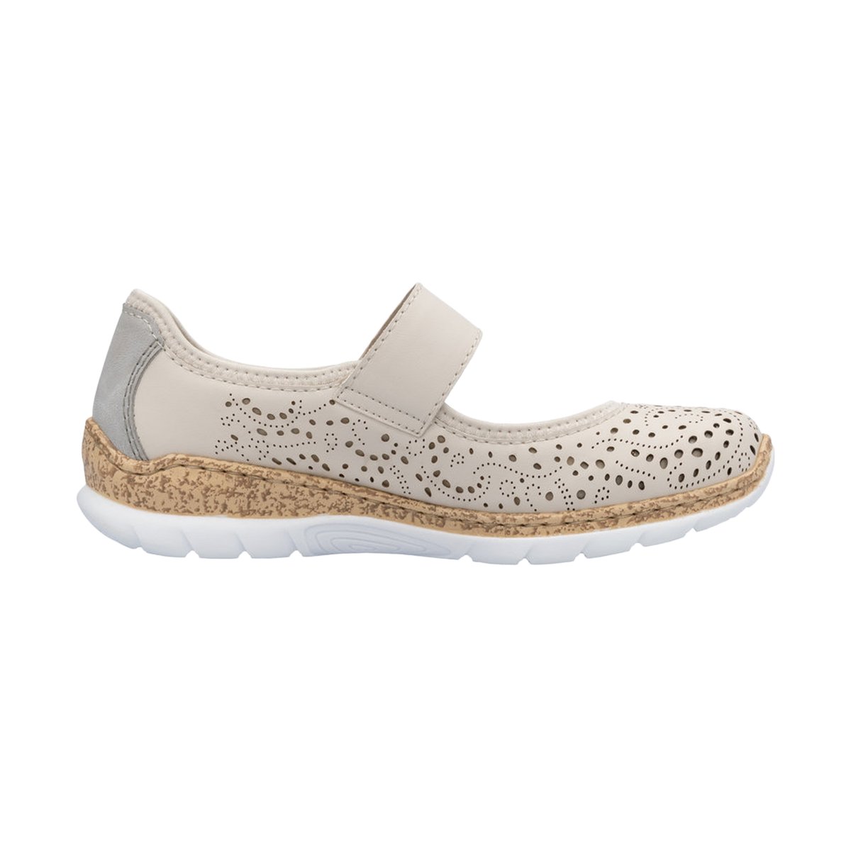 Ballerines talon plat beige, RIEKER