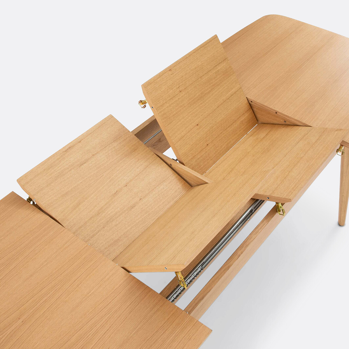Table à manger, extensible, en chêne et plaqué, 4 à 10 couverts, BIFACE chêne, LA REDOUTE INTERIEURS