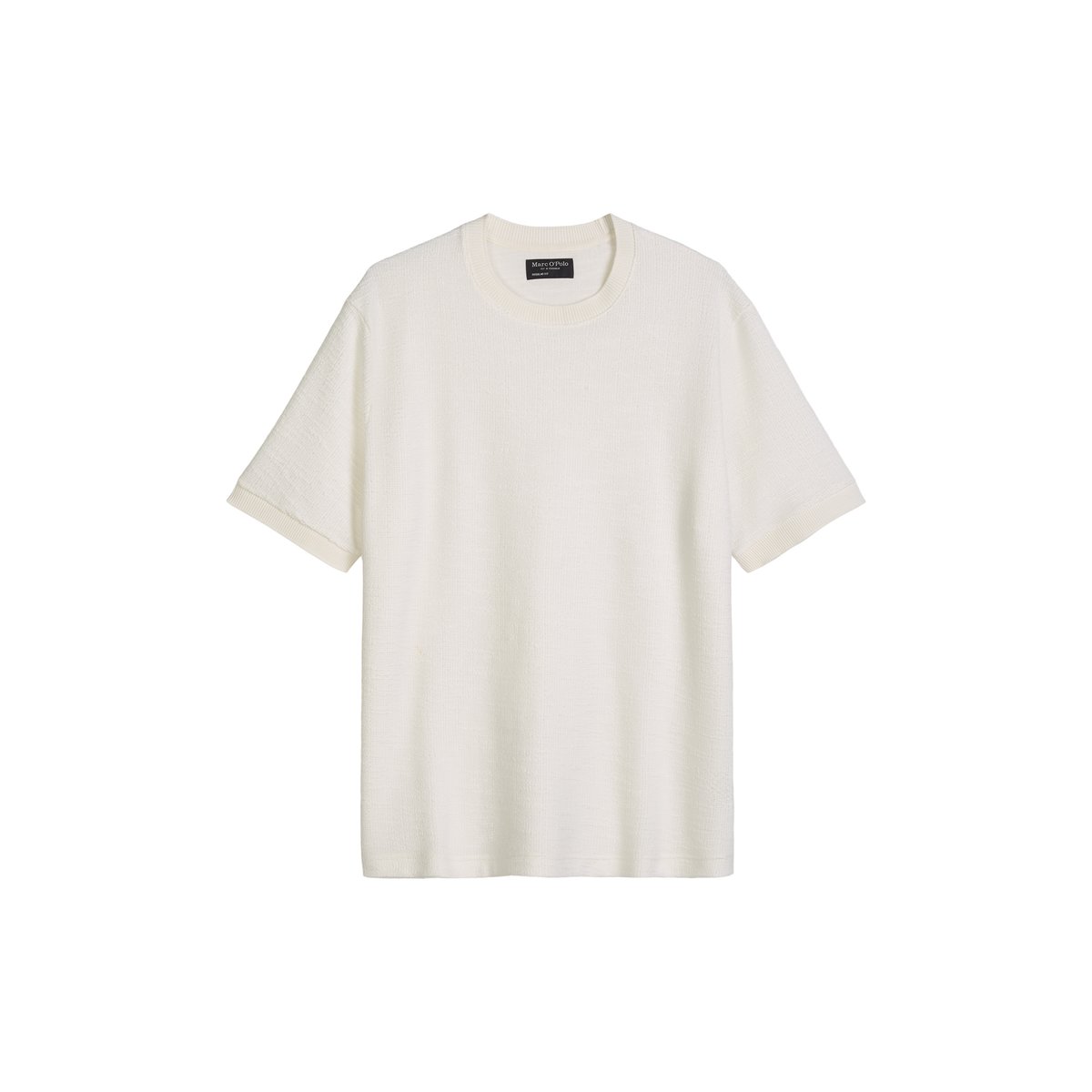 T-shirt loose en jersey bouclé doux blanc naturel, MARC O'POLO