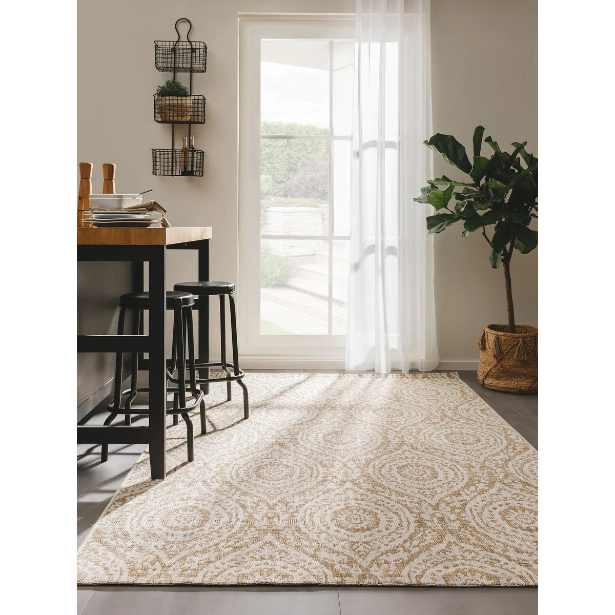 Tapis d'extérieur & intérieur CLEO crème/beige, BENUTA 