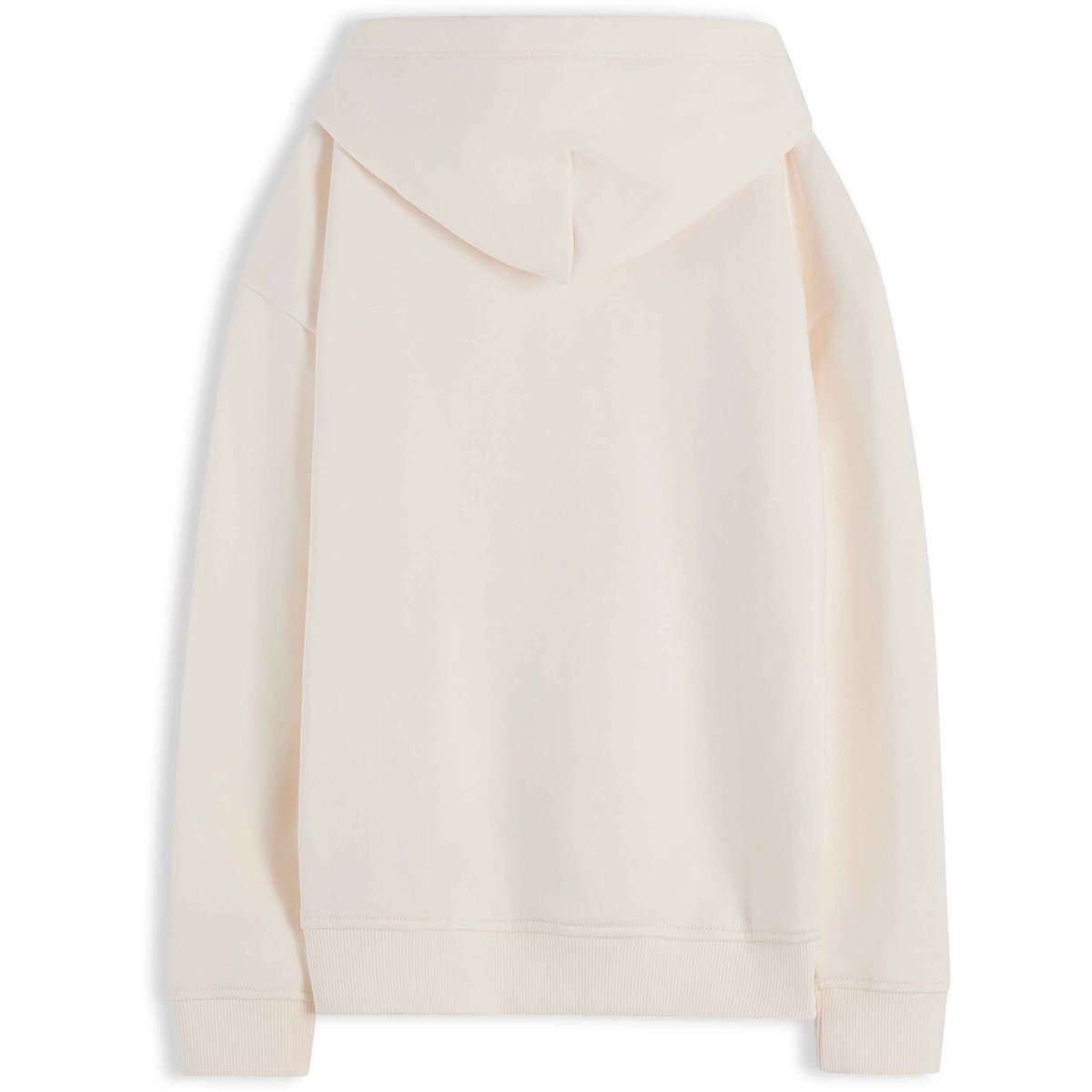 Sweat à capuche, logo brodé ecru, TOMMY HILFIGER