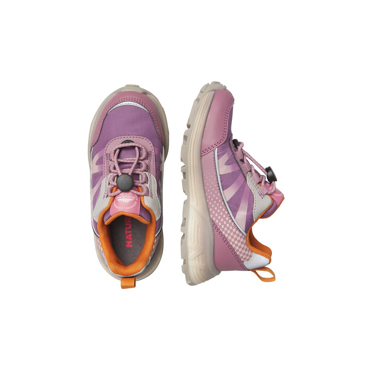 Sneakers en écopelle et tissu DRYFORCE WP. magnolia-rose, NATURINO