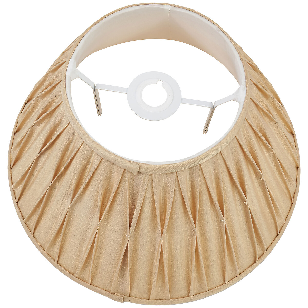 25cm Galle Silk-Mix Pinch Pleat Tapered Shade gold-coloured, SO'HOME