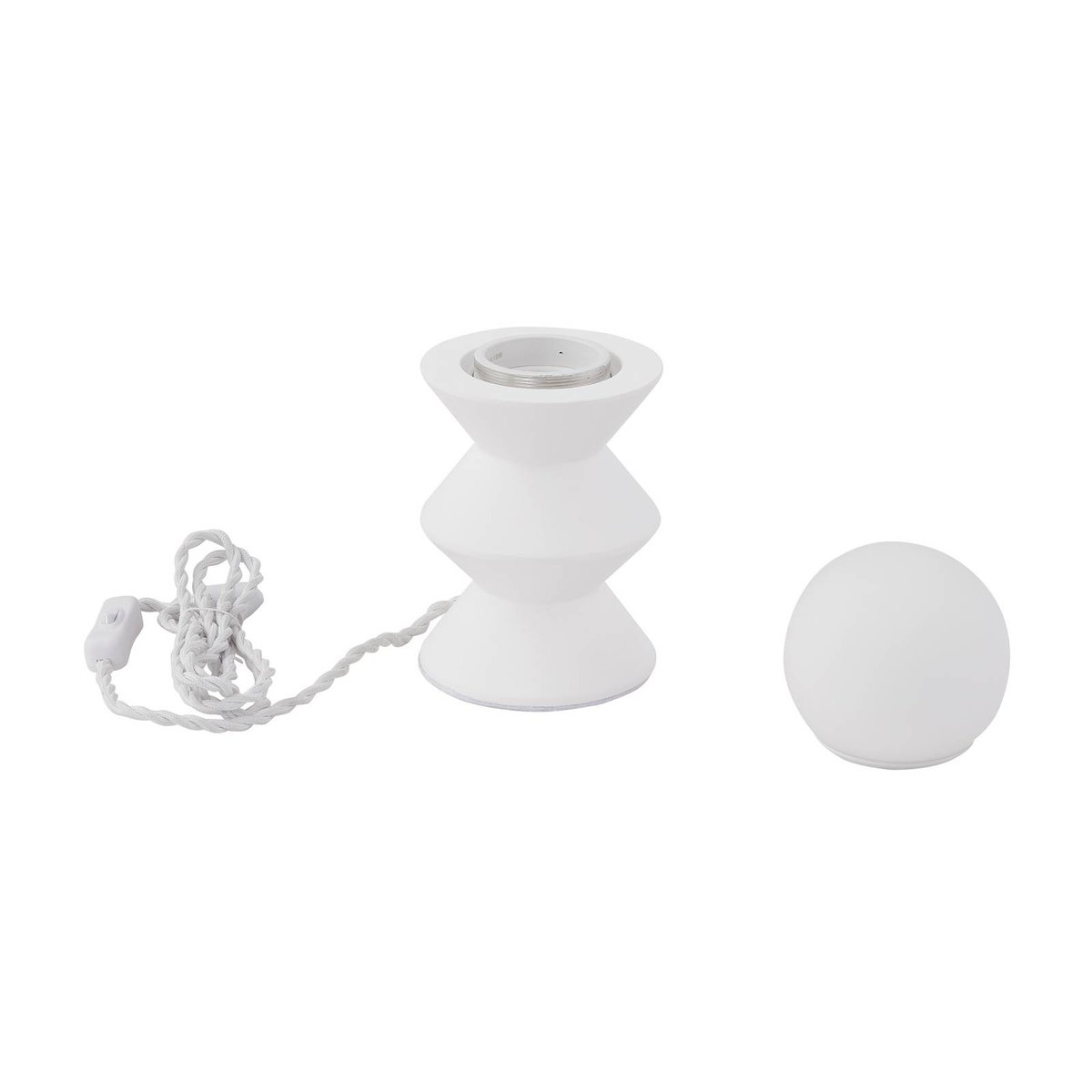 Lampe à poser en plâtre moderne, Nielson blanc, LINDBY