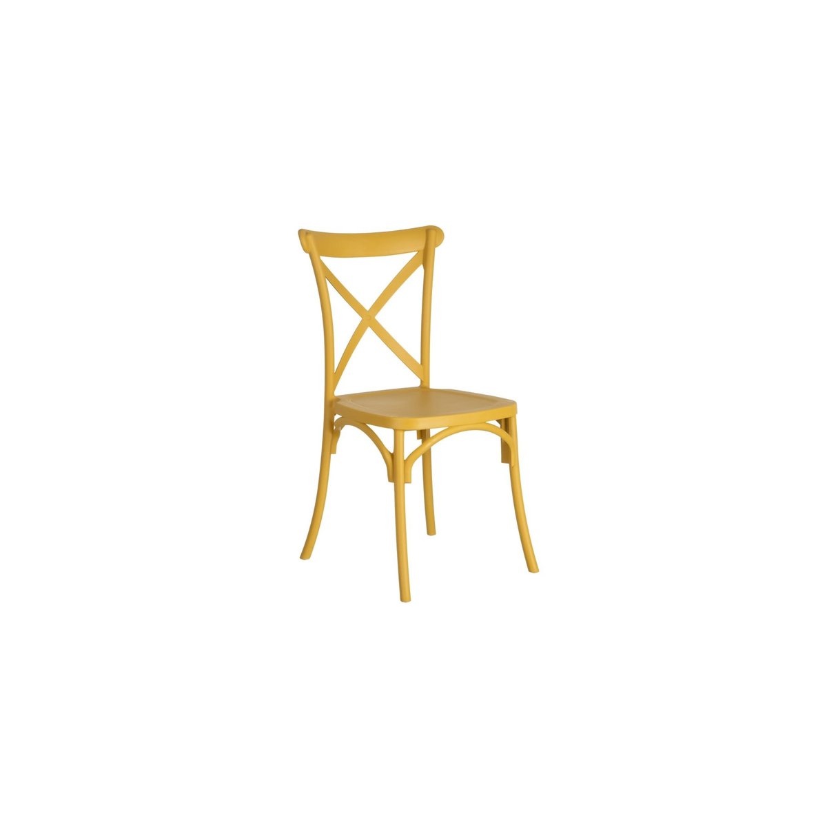 Chaise Esprit Bistrot en Polypropylène Jaune jaune, WADIGA