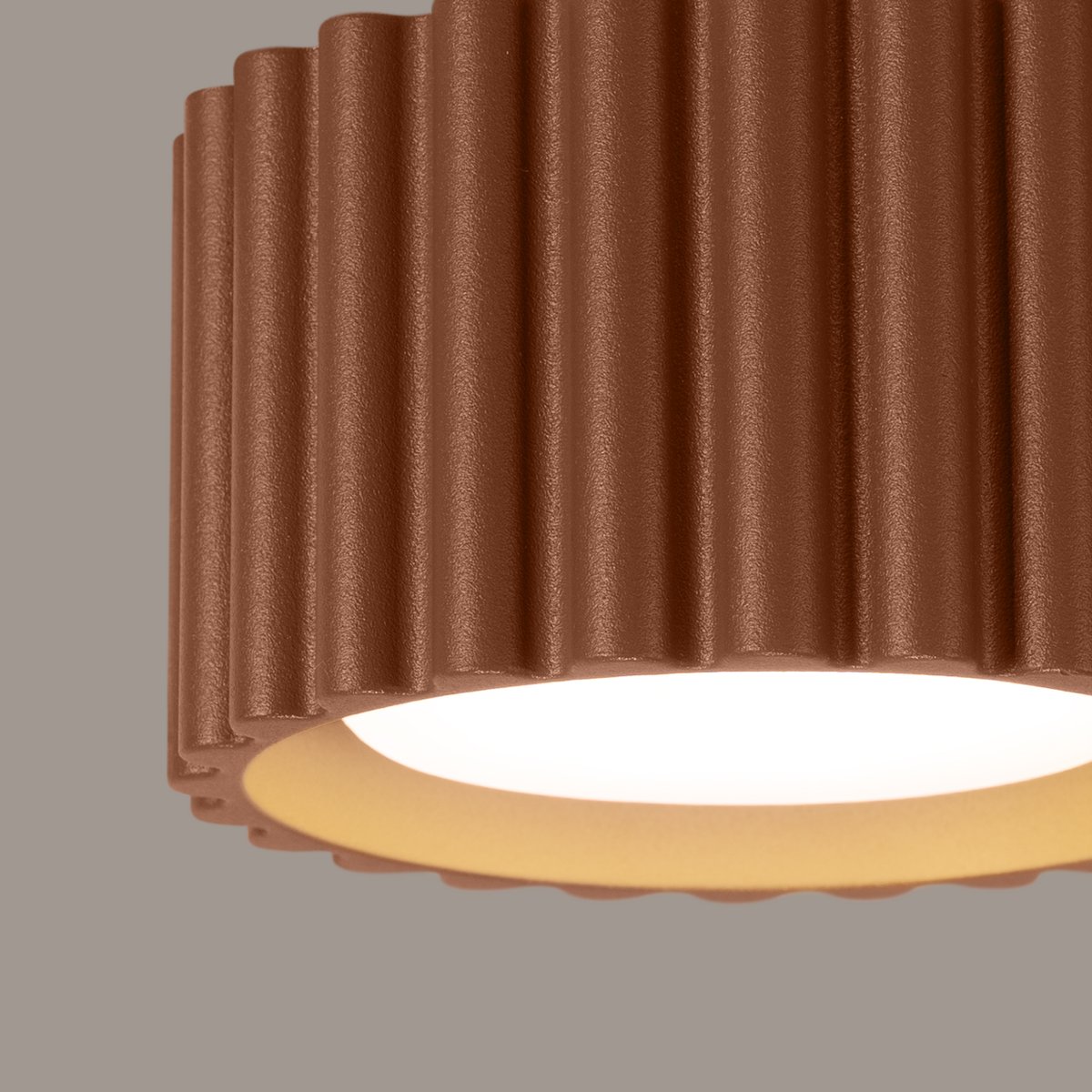 Plafonnier Aluminium Moka Gx53 1 Aura marron, EDEN