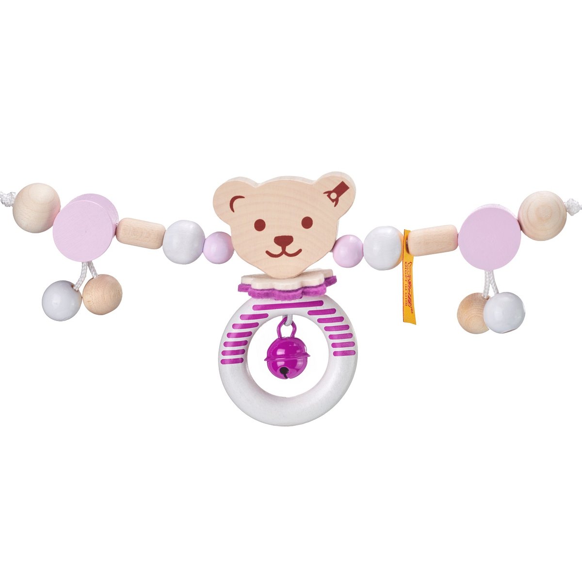 Chaîne pour poussette Ours Steiff rose, SELECTA