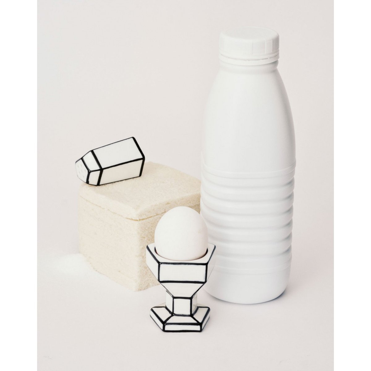Coquetier en porcelaine Carte Blanche blanc, SERAX