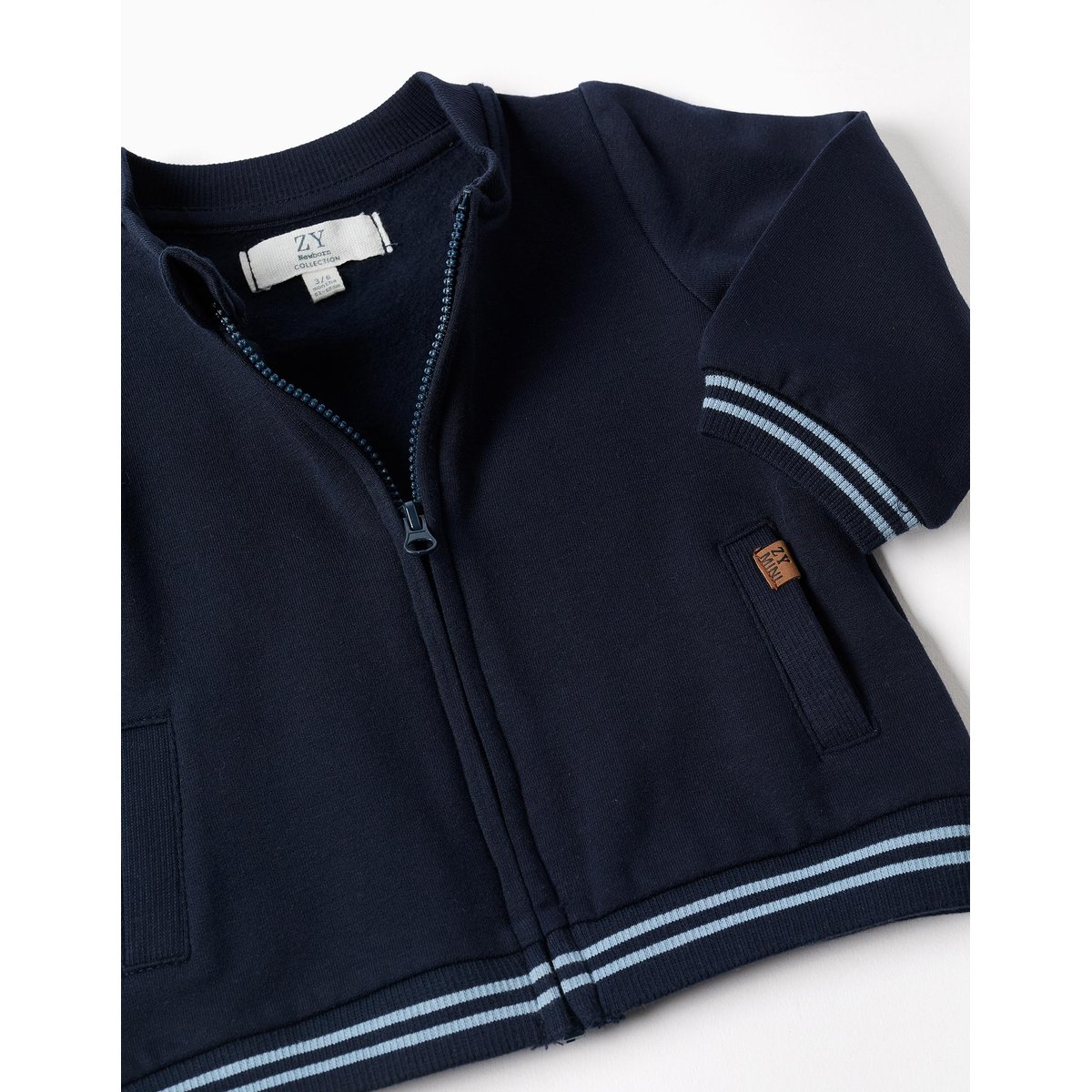 Ensemble de jogging en coton peigné à rayures bleu foncé, ZIPPY
