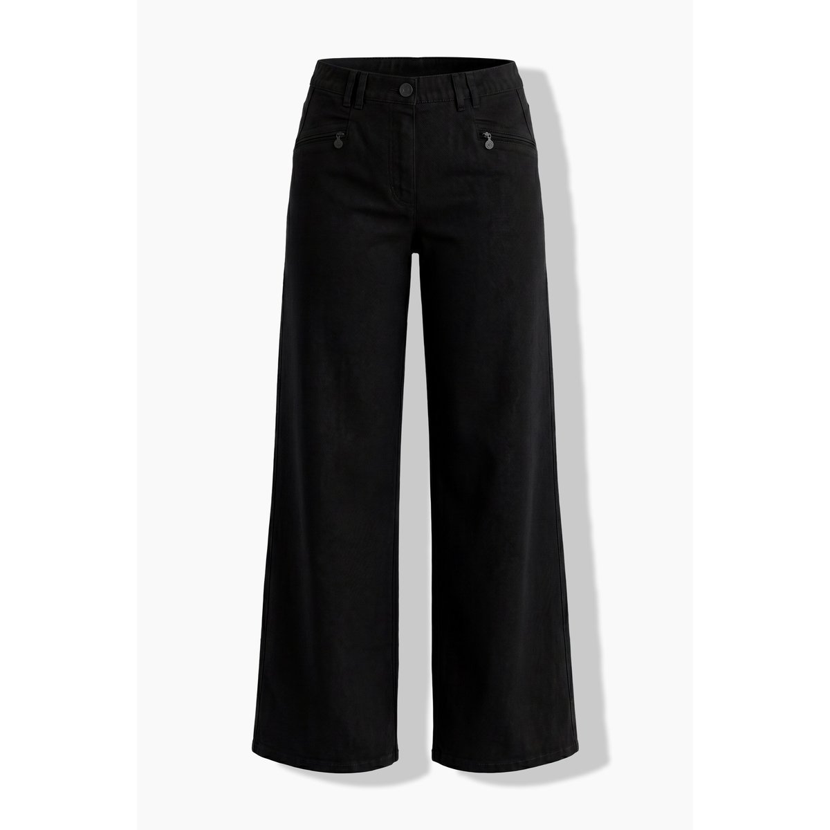 Jean Mony jambe large, poches zippées noir, ULLA POPKEN