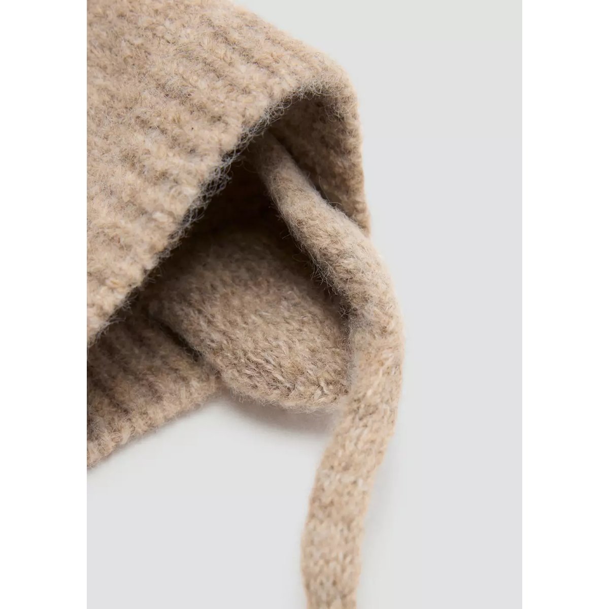 Bonnet en maille petit chien sable, MANGO BABY