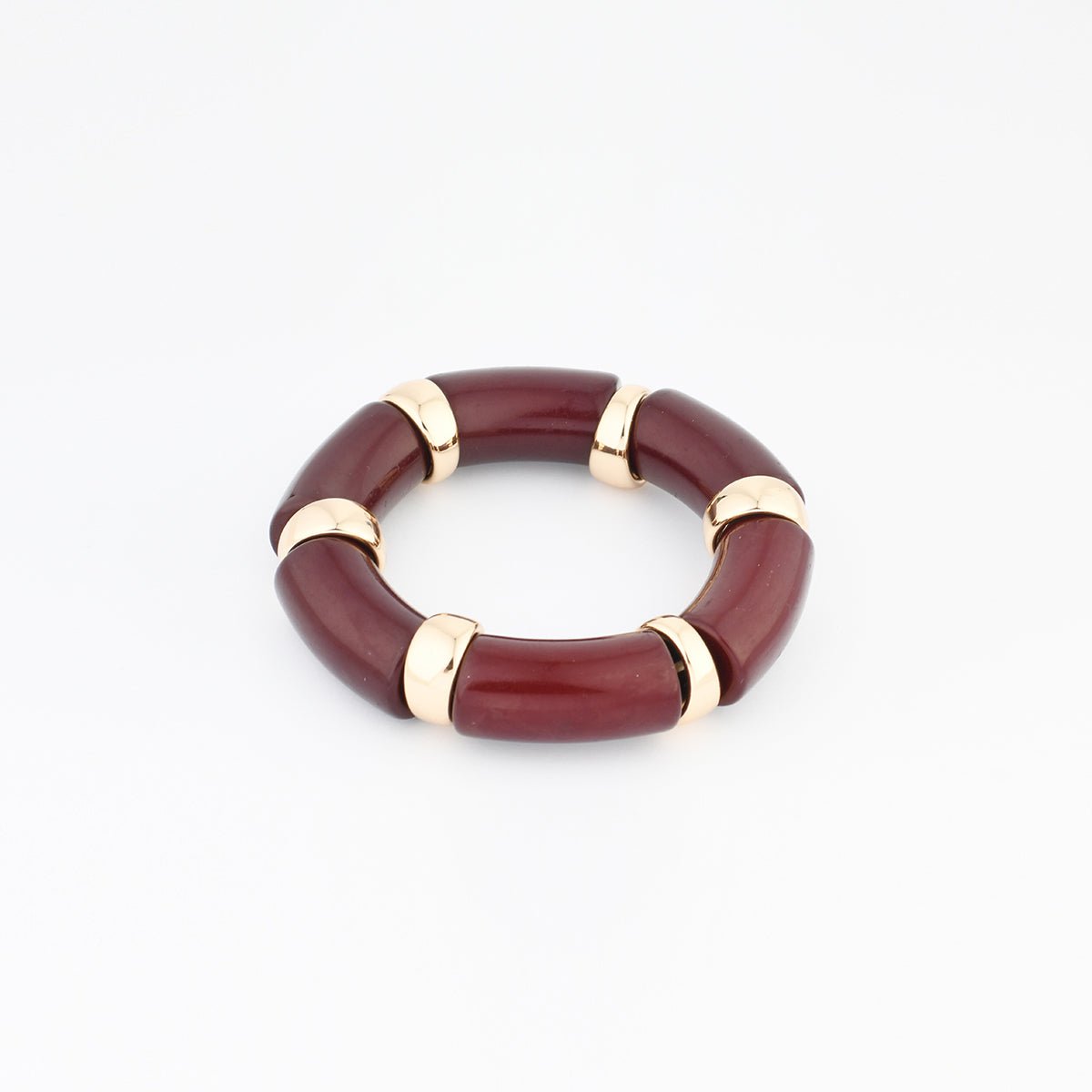 Bracelet tube bordeaux et doré bordeaux, BALABOOSTE