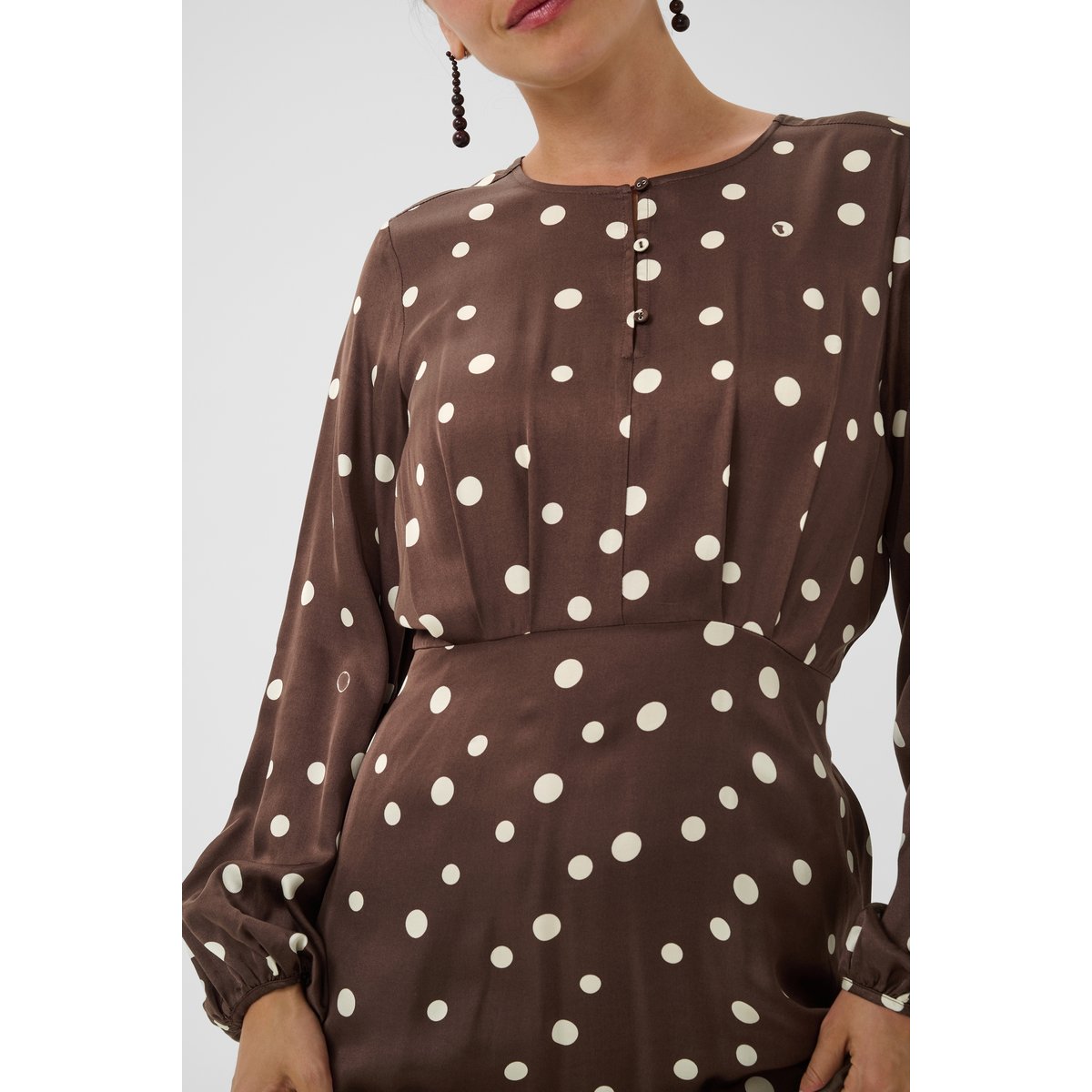 Robe marron brown/whitecap dot, CULTURE