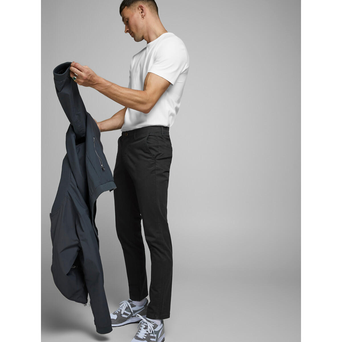 Pantaloni chino slim Marco nero , JACK & JONES