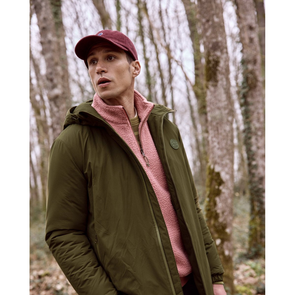 Parka polyester MONTAUD vert olive, FAGUO