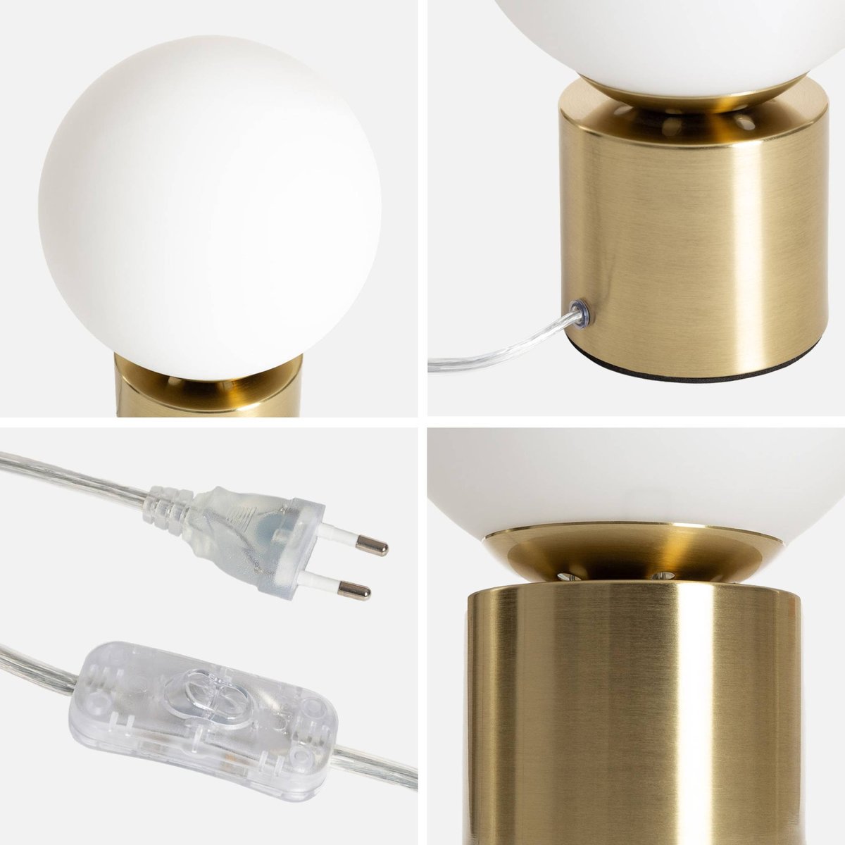 Lampe à poser métal et verre H 25cm NINO or, SWEEEK