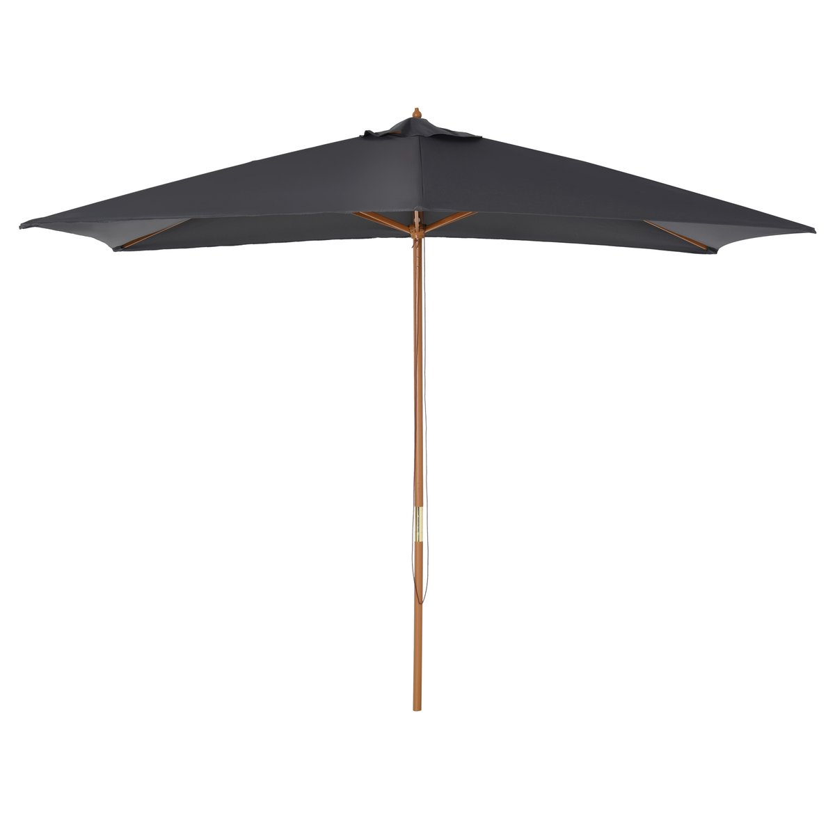 Parasol de terrasse Bois Gris foncé anthracite, OUTSUNNY