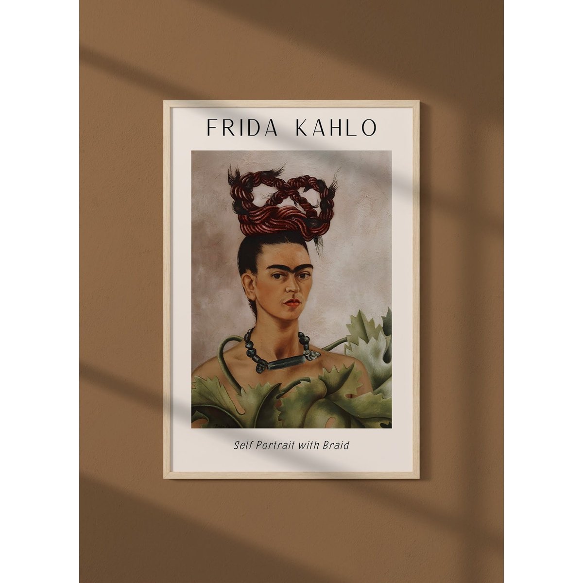 Affiche Frida Kahlo « Self Portrait with Braid » blanc, L'AFFICHERIE