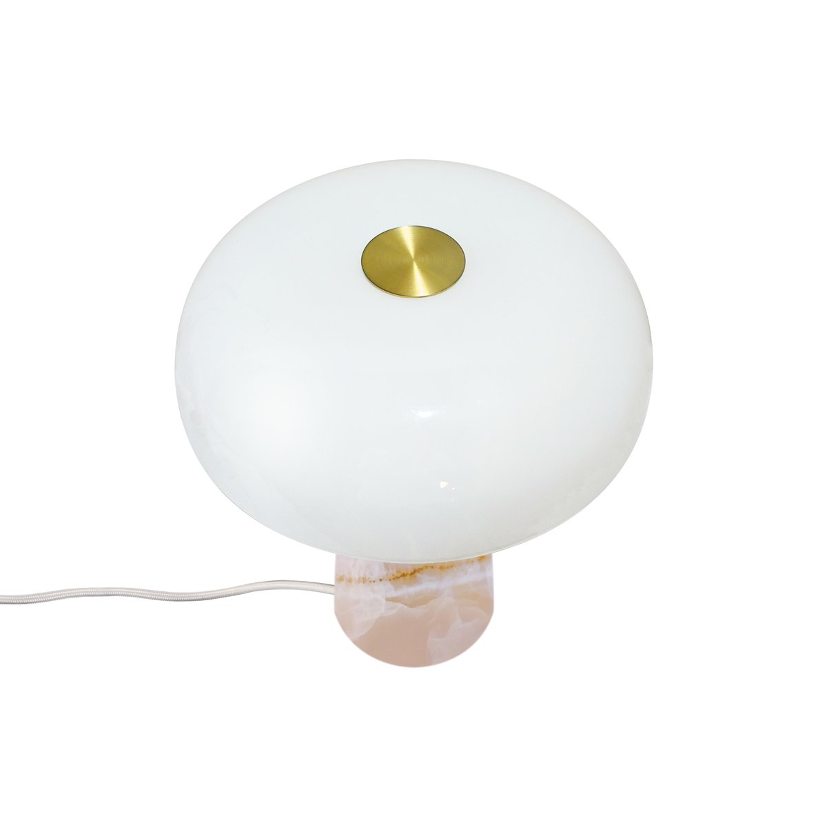 Lampe à poser mini forme champignon en jade rose, GLOSSY rose, DESIGN FOR THE PEOPLE