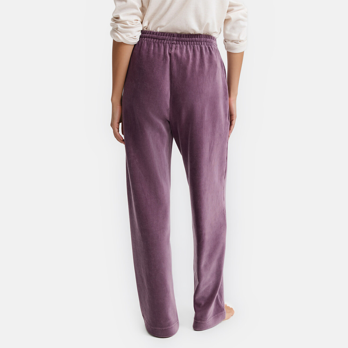 Pantalones de pijama de terciopelo higo, LA REDOUTE COLLECTIONS