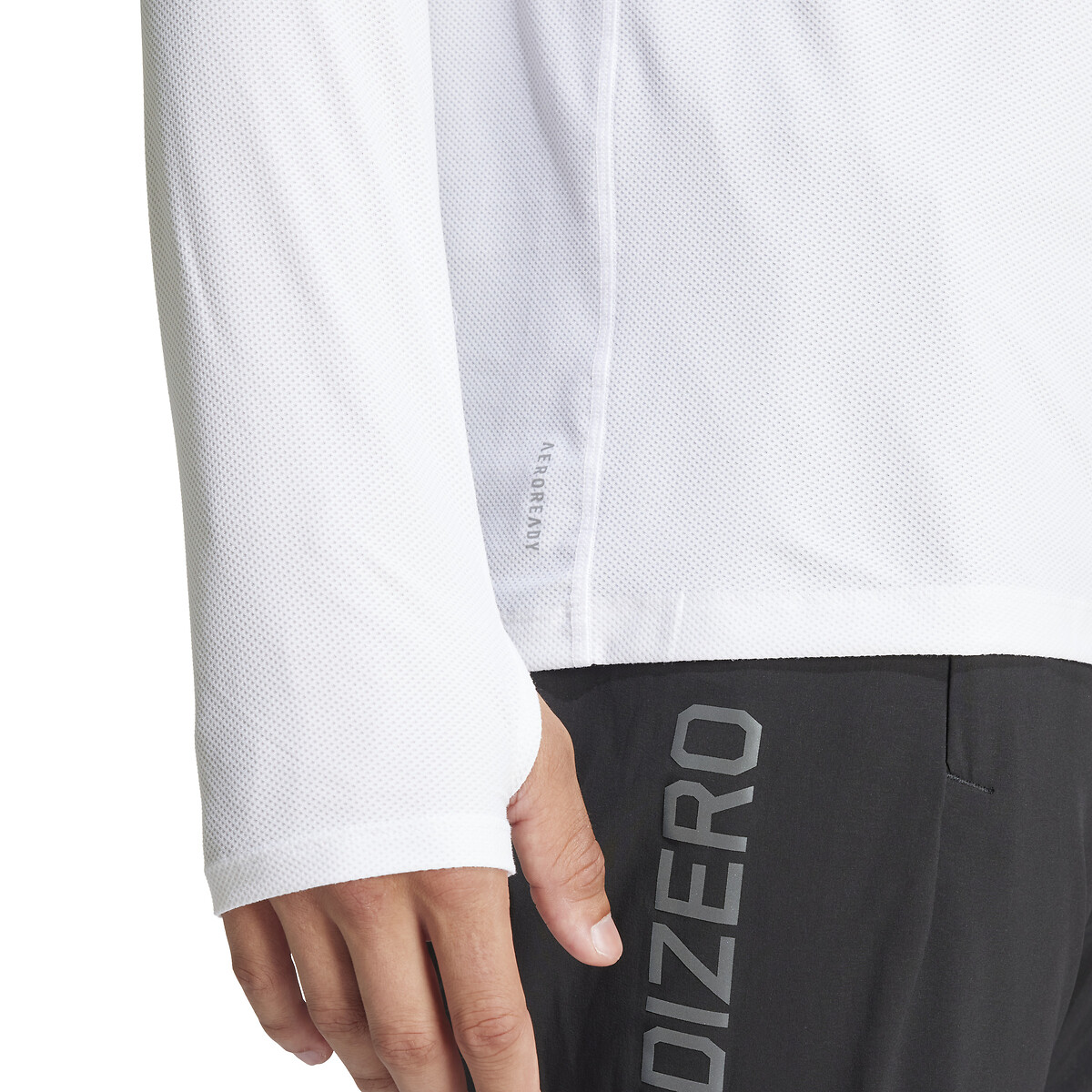 T-shirt de running manches longues, logo blanc, adidas Performance