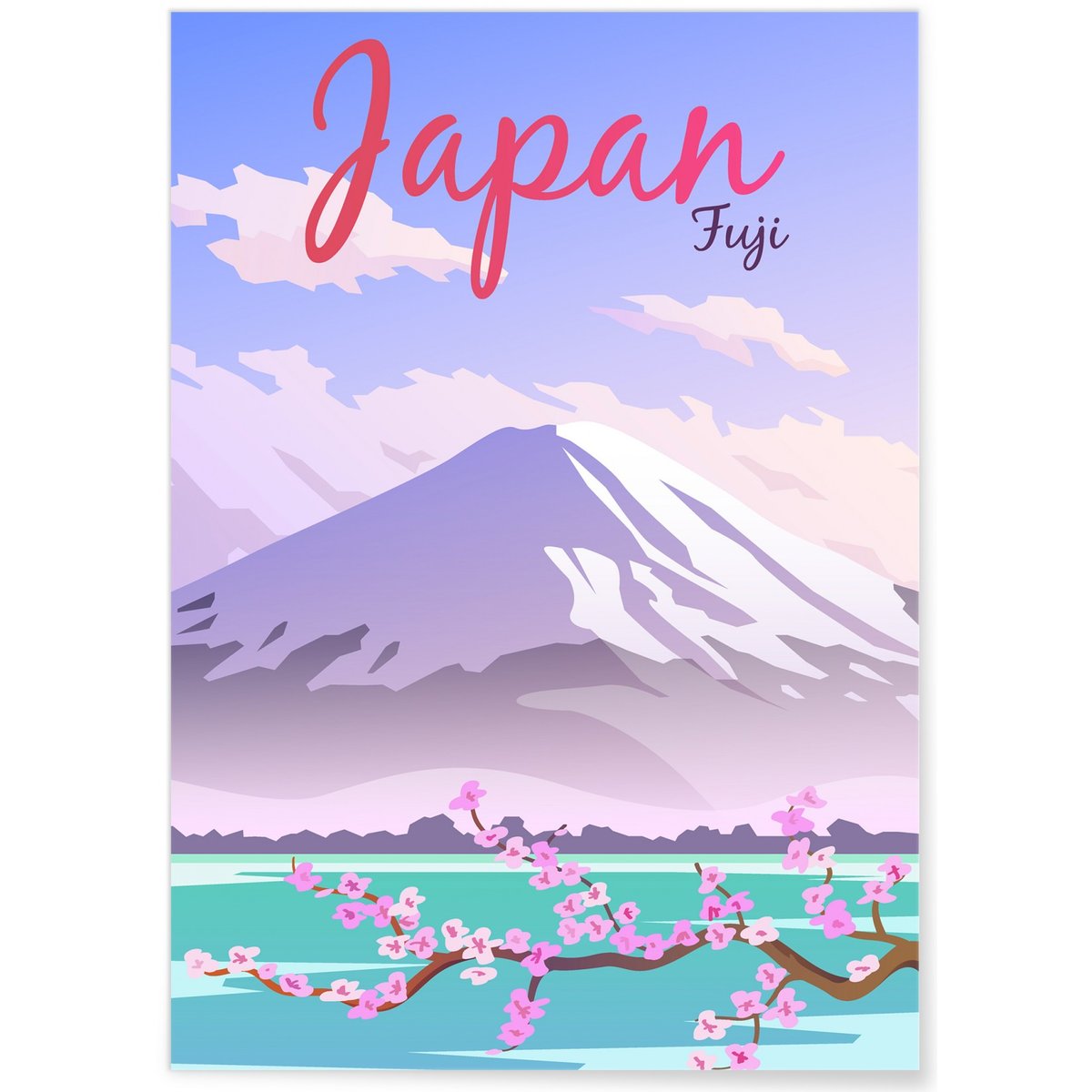 Poster Japon blanc, L'AFFICHERIE