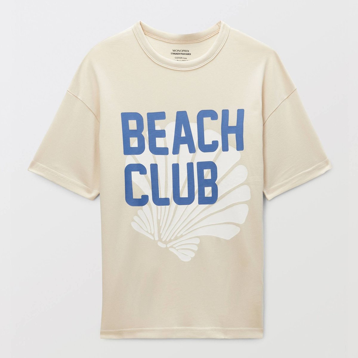 T-shirt manches courtes imprimé en coton BIO GOTS bones, MONOPRIX