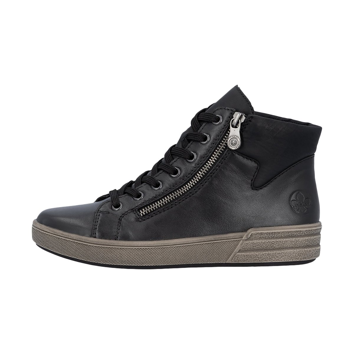 Baket Montante Cuir Lugano noir, RIEKER