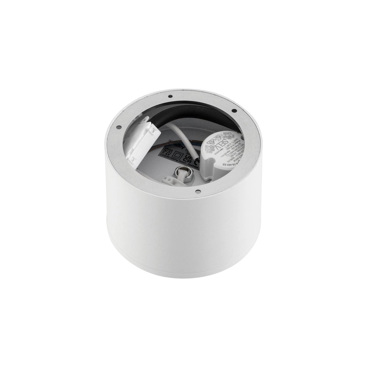 Plafonnier en aluminium moderneLED, Nivoria blanc, LINDBY
