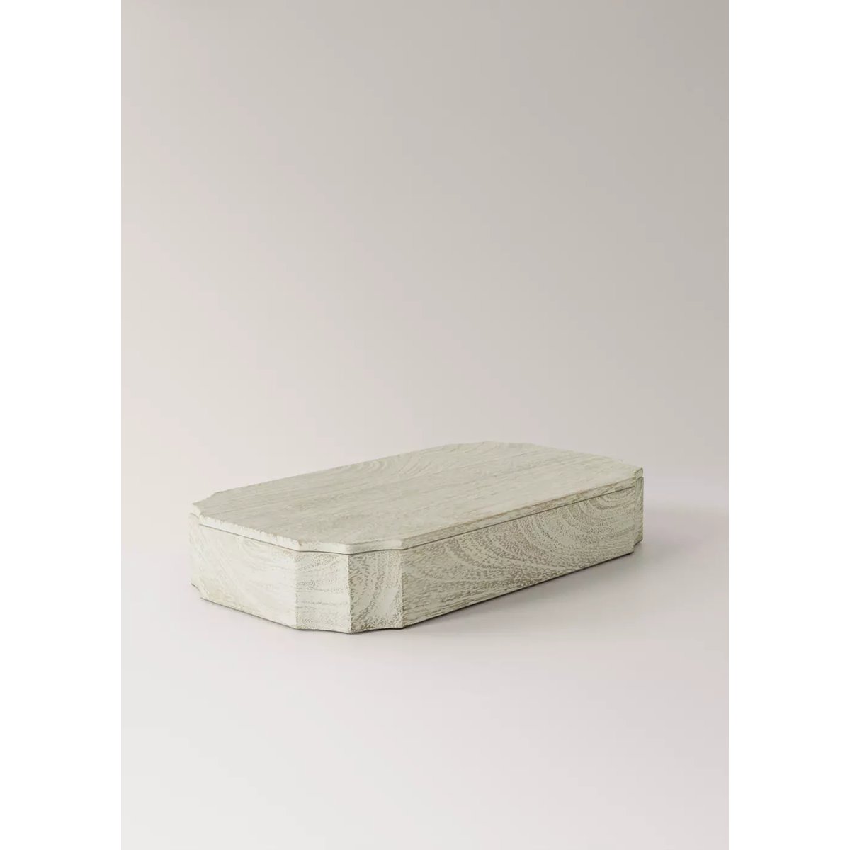 Petite boîte rectangulaire en bois blanc, MANGO HOME