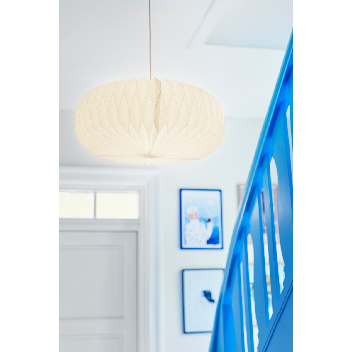 Abat-jour rond et élégant blanc en papier, BELLOY blanc, NORDLUX