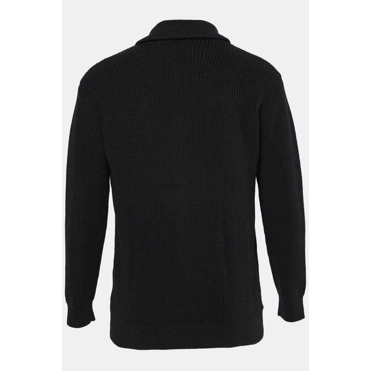 Cardigan oversize en maille côtelée noir, STHUGE