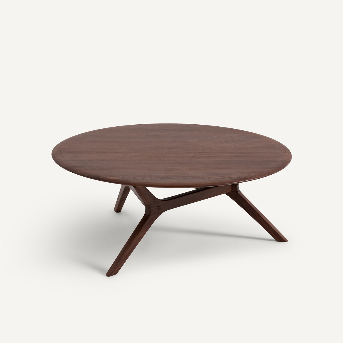 Table basse en noyer massif, diamètre 90 cm, MARICIELO noyer, AM.PM
