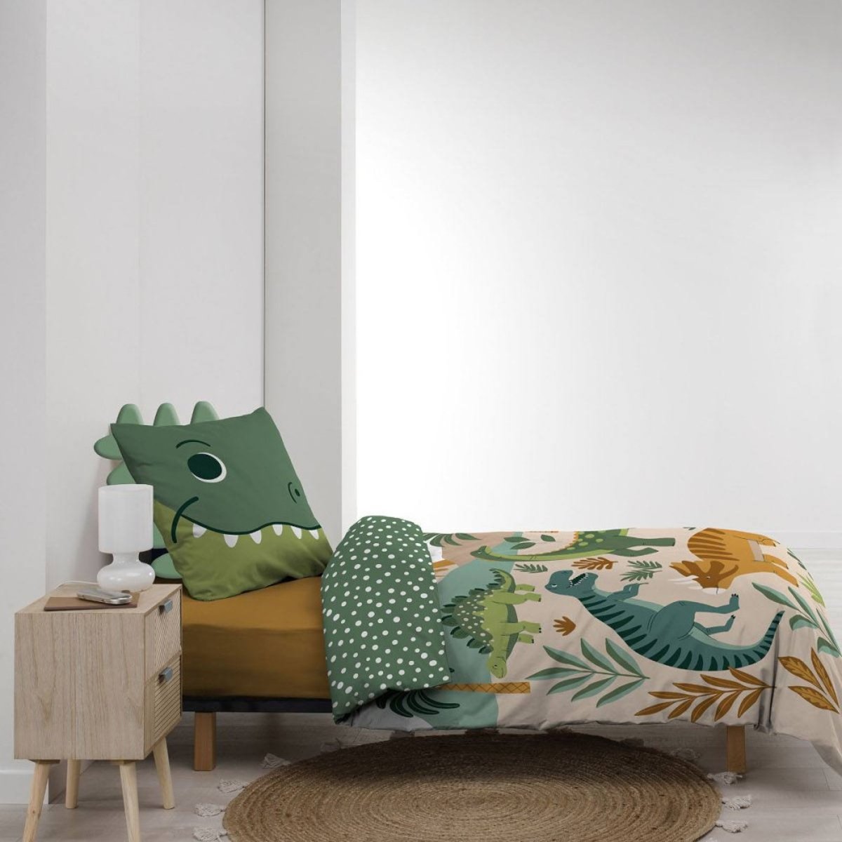 Housse de couette 140x200 + 1 taie KIDINO 100% coton color, DECORATIE
