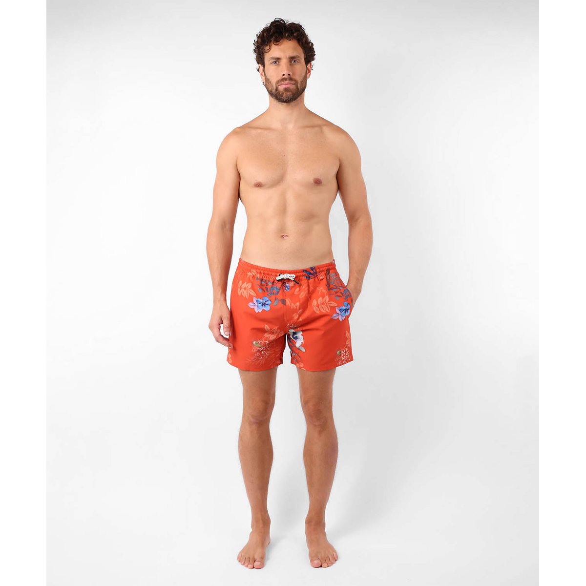 Beach short imprimé stretch HELLFLO hibiscus, OXBOW