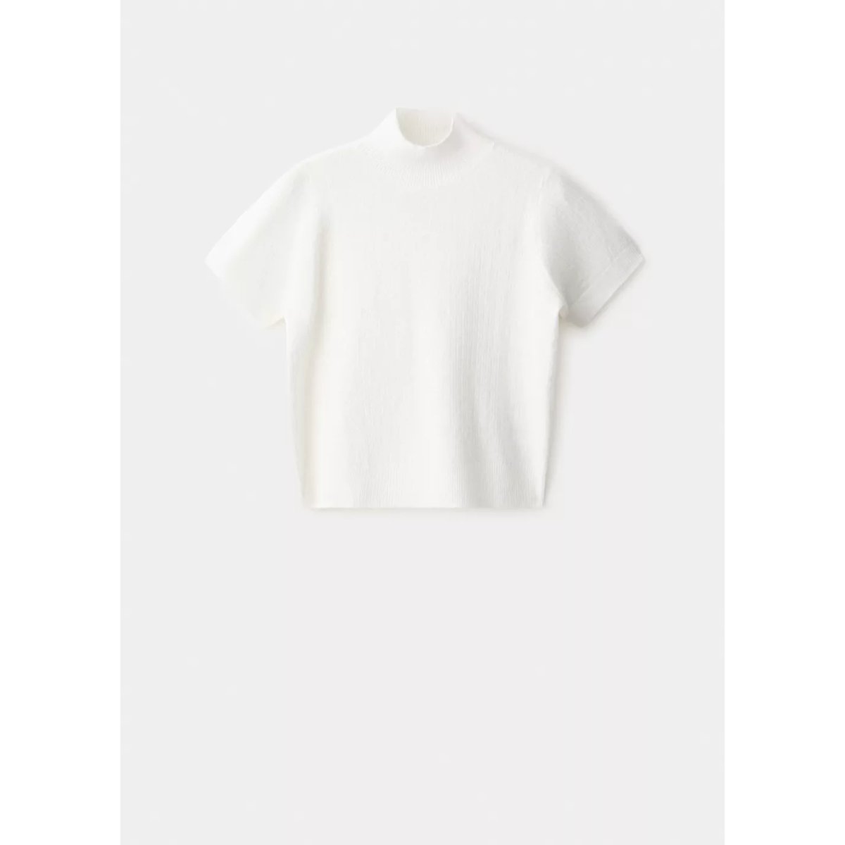 Pull manches courtes à paillettes écru, MANGO