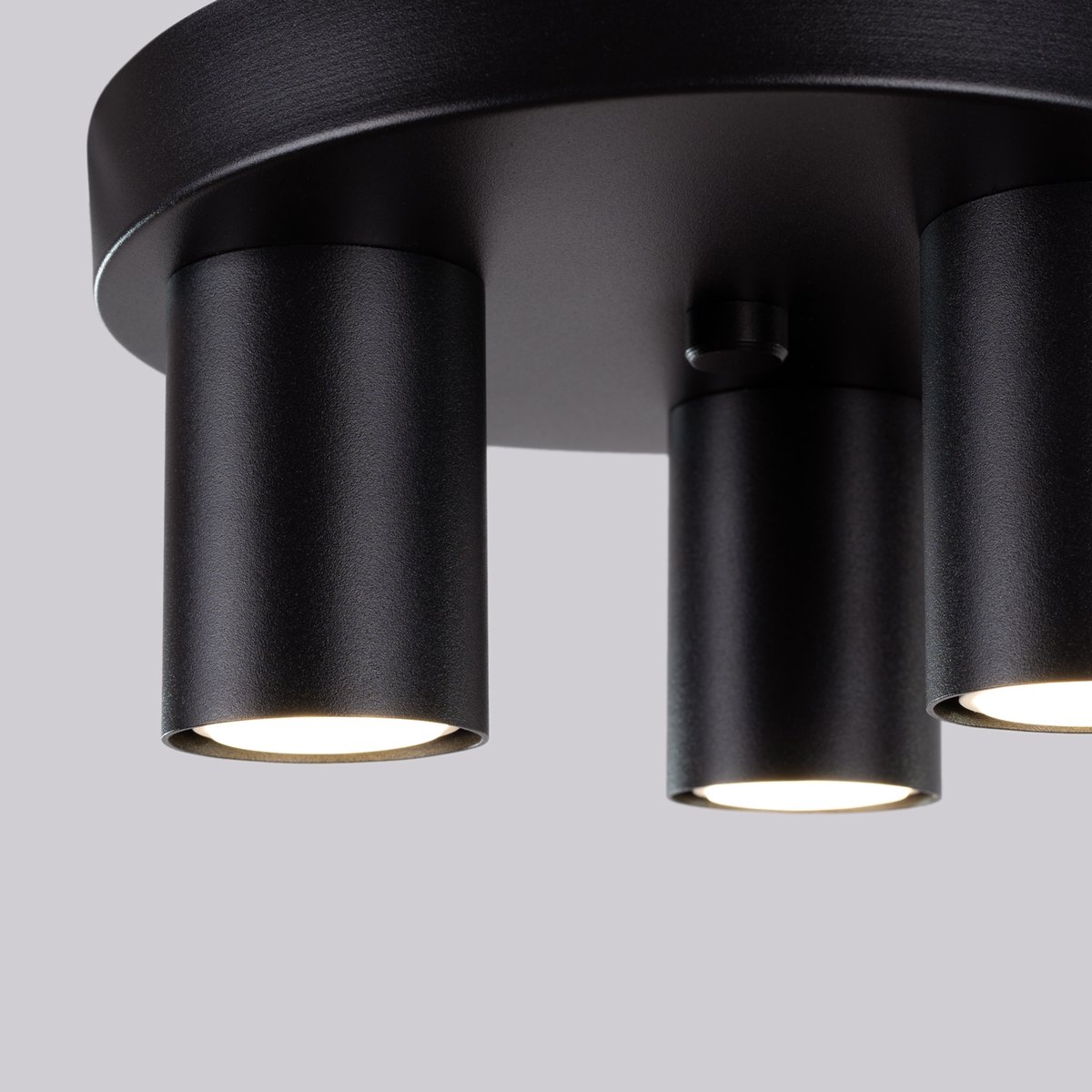 Plafonnier Acier Noir GU10 3 Lagos noir, EDEN