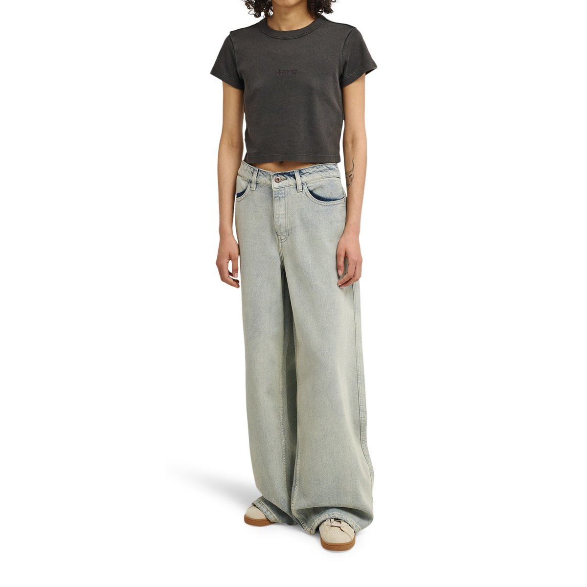 Jean en denim 365 WIDE gris ash bleach wash, ELEMENT