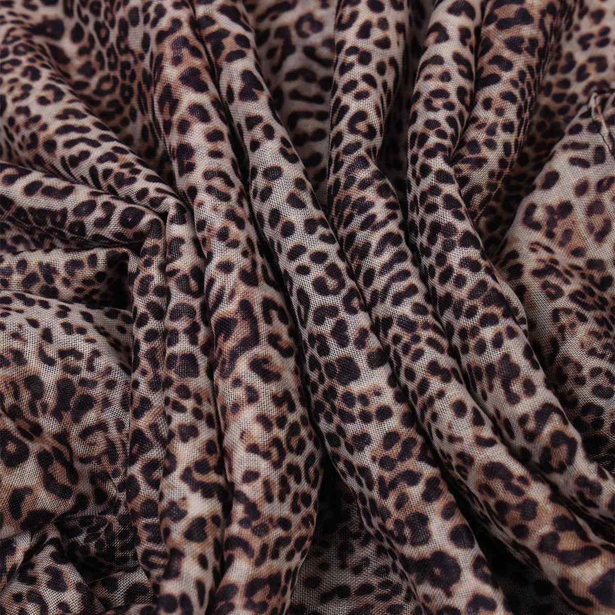Foulard léopard Heline camel, MISE AU GREEN