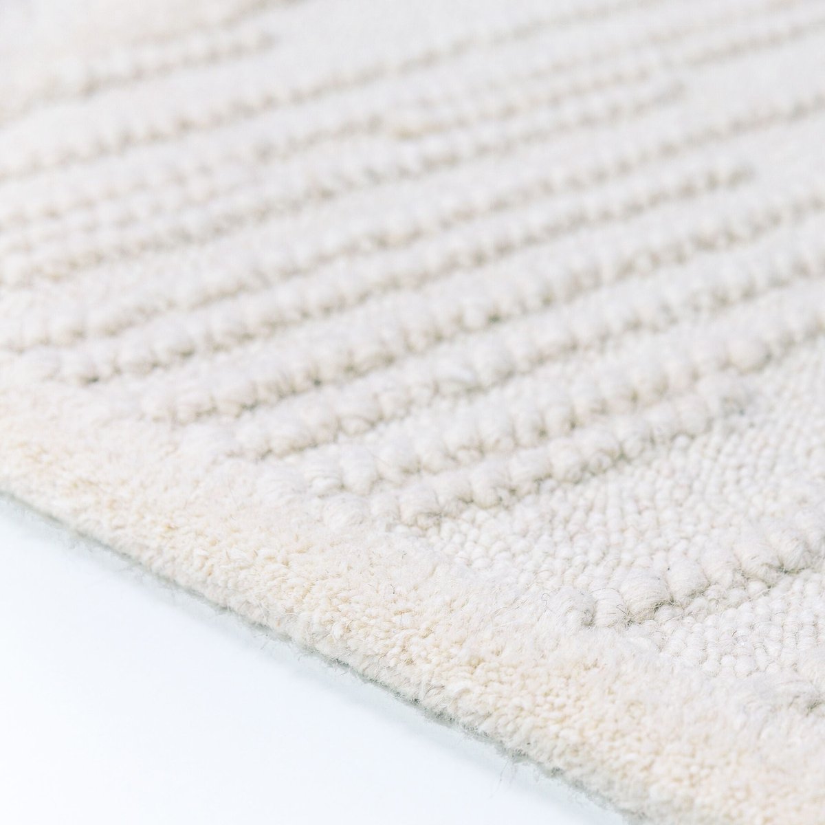 Tapis en laine BLOCKS RELIEF blanc, FLAIR RUGS