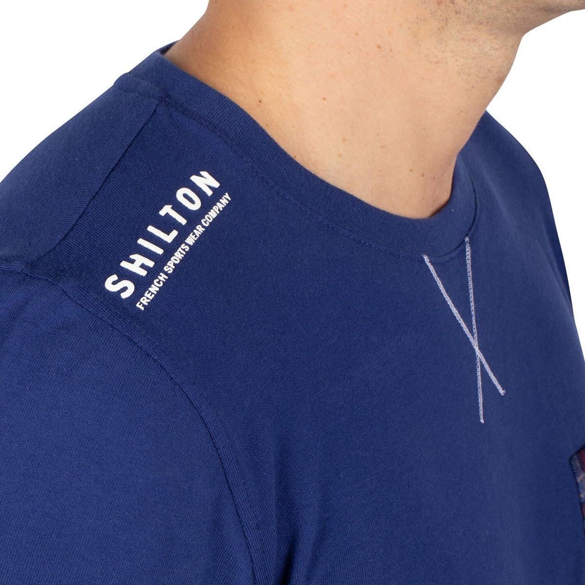 T-shirt avec poche poitrine blue, SHILTON